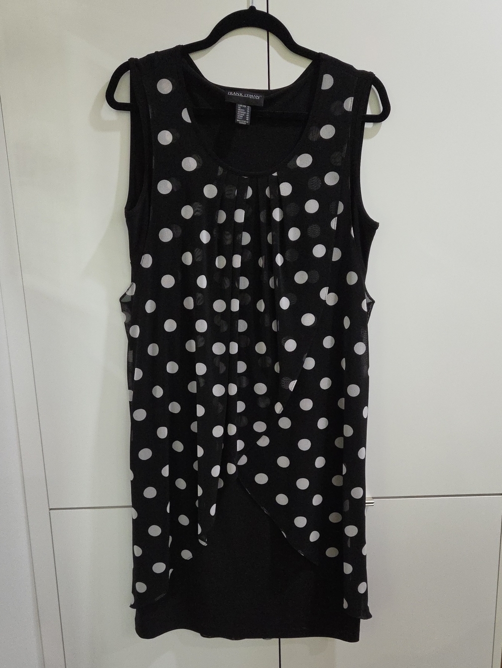 Frank Lyman Design Black Polka Dot Mini Dress